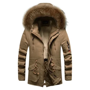 Men Thick Warm Winter Jackets Men's Clothing Top Long Fleece Parkas Man Parka Plus Size Casual Fashion Outwear Stand Colar Coats