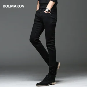 2024 autumn Slim Fit men Jeans Black Classic Fashion Denim Skinny Jeans Male spring men's casual High Quality Trousers