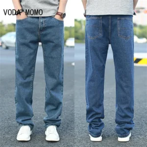2022 Spring Summer Men's Thin Straight-leg Loose Jeans Classic Style Advanced Stretch Baggy Pants Male Wide leg jeans pants