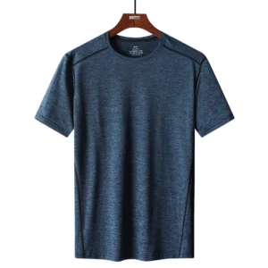 Quick Dry Sport T Shirt Men 2024 Short Sleeves Summer Casual Cotton Plus Asian Size M-5XL 6XL 7XL Top Tees GYM Tshirt Clothes