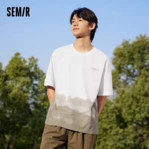 Semir Short-Sleeve T-Shirt Men 2024 Summer New Collection Exquisite Embroidered Top Cool And Antibacterial