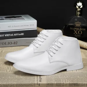 2023 New High-top Men's Casual Leather Shoes Classic White Business Men's Derby Shoes Fashion Pointed toe Dress Shoes Men Oxford