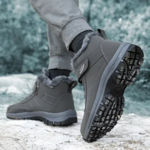 New 2025 Suede Casual Men's Boots Design Snow Boots Men's Hiking Shoes Warm and Suede Ankle Boots Outdoor Elderly Winter