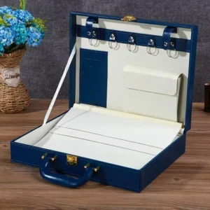 Delivery Spot Case Leather Toolbox Property Contract Key Box Large Capacity Briefcase without Logo