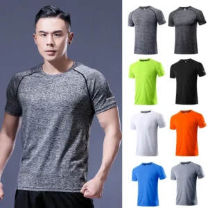Shirt Homme Running Men Designer Quick Dry Tshirts Slim Tops Sport Mens Fitness Tees Muscle Bodybuilding Shirt Running T-Shirt