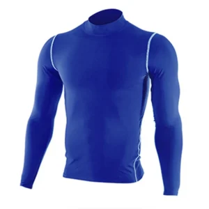 Men Turtleneck Running Long T Shirt Fitness Sport Basketball Football Gym Hiking Trainning Compression Tops Bottom Clothes J232