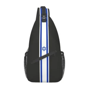 Fashion Israel Stripe Flag Sling Bags for Travel Hiking Men Patriotic Chest Crossbody Backpack Shoulder Daypack