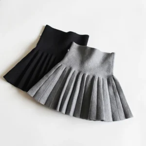 Elegant Kids Pleated Skirt Girls Soft and Comfortable Bottoms Children Fashion High Waist Short Princess Dress for Everyday Wear