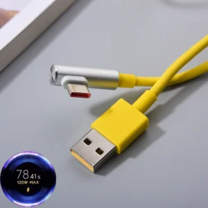 USB C Type C 67W L Bend Data Cord Fast Charging 120W Original 90 Degree Date Line 1M/1.8M 6A Elbow Fast Charging Cable
