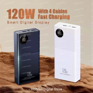 50000 mAh Fast Charging Power Bank Large Capacity Portable 66W Chargers With Four Cable Power Banks  External Battery For Xiaomi