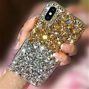 Bling Crystal Diamond Rhinestone Phone Case, 3D Colorful Stones Back Cover for Samsung Galaxy S24 Plus S21 S22 23 Ultra Note20