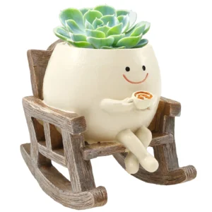 Creative Succulent Pot Flower Pot Smile Face Planter Resin Hanging Cute Head Planters Home Garden Flower Container Supplies