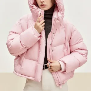 SENTUBILA Hooded Puffer Down Coat for Women 2024 Winter Lightweight Warmth 90% White Duck Down Short Jacket Outerwear W44Y55965