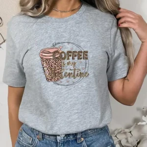 Coffee Love Trend Life 90s Short Sleeve Summer Clothes Print Graphic T-shirt Lady Fashion Women Female Shirt Tee
