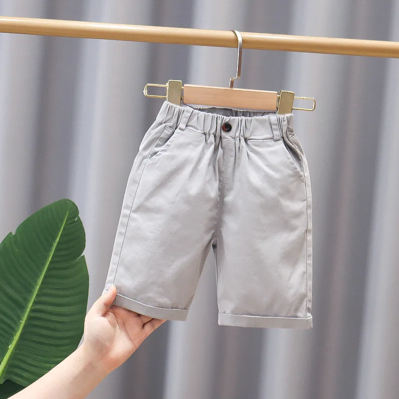 2023 Summer Boys Shorts Casual Shorts for Kids Solid Color Children School Pants Teenager Capris Baby Trousers Clothing - Image 5