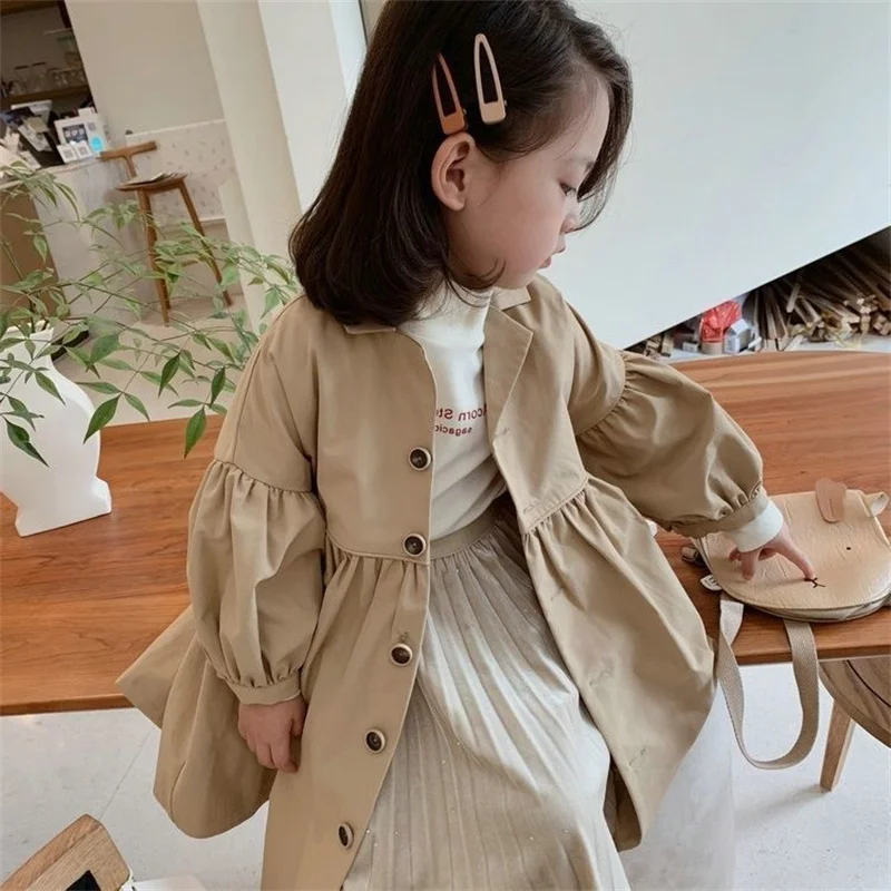 Fashion Children Windbreaker 2023 Spring Autumn Korean Trench Kids Girls Khaki Trench Coat Outerwear Princess Outer Clothing - Image 6